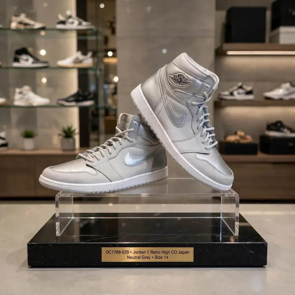 Size 14 - Jordan 1 Retro High CO Japan Neutral Grey DC1788-029 Silver Metallic